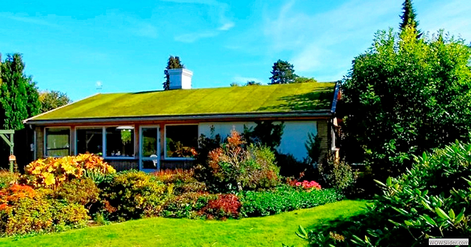 GARTENHAUS MIT MOOSDACH BIRKEROED